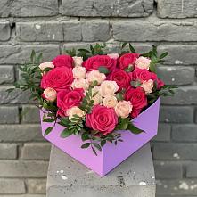 Цветочная композиция из Розы в коробке в Никольске