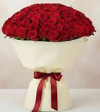 Букет 101 Красная роза Милано в Никольске