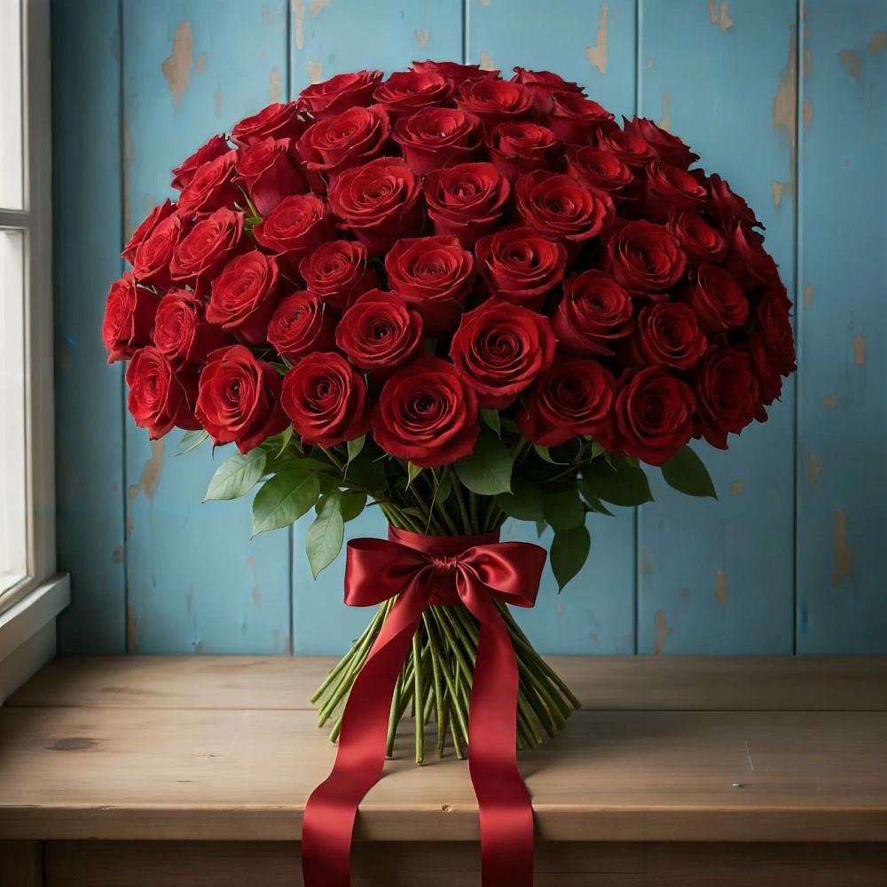 Букет Красные розы Блэк Меджик в Никольске