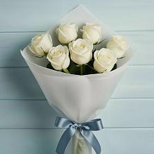 Букет 7 Белых роз Эдлесс Лав в Никольске