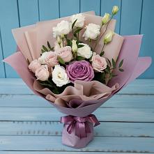 Букет цветов из:  Розы и Лизиантусы в Никольске