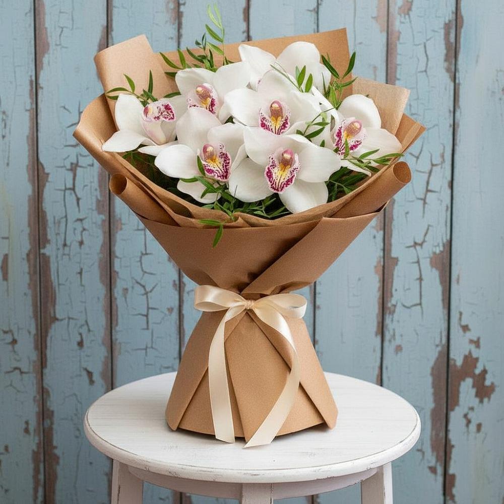 Букет цветов из: Орхидеи и Розы в Никольске