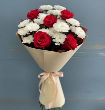 Букет цветов из:  Розы и Хризантемы в Никольске