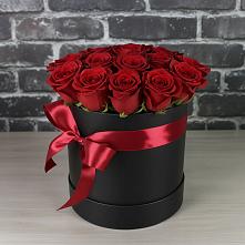 Цветочная композиция из Розы в шляпной коробке в Никольске