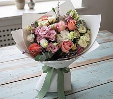 Букет цветов из:  Розы, Лизиантусы и Гвоздики в Никольске