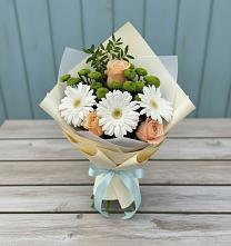 Букет цветов из:  Герберы, Розы и Хризантемы #REPLACE_PRED# Никольске