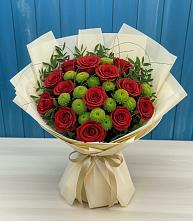 Букет цветов из:  Розы и Хризантемы в Никольске